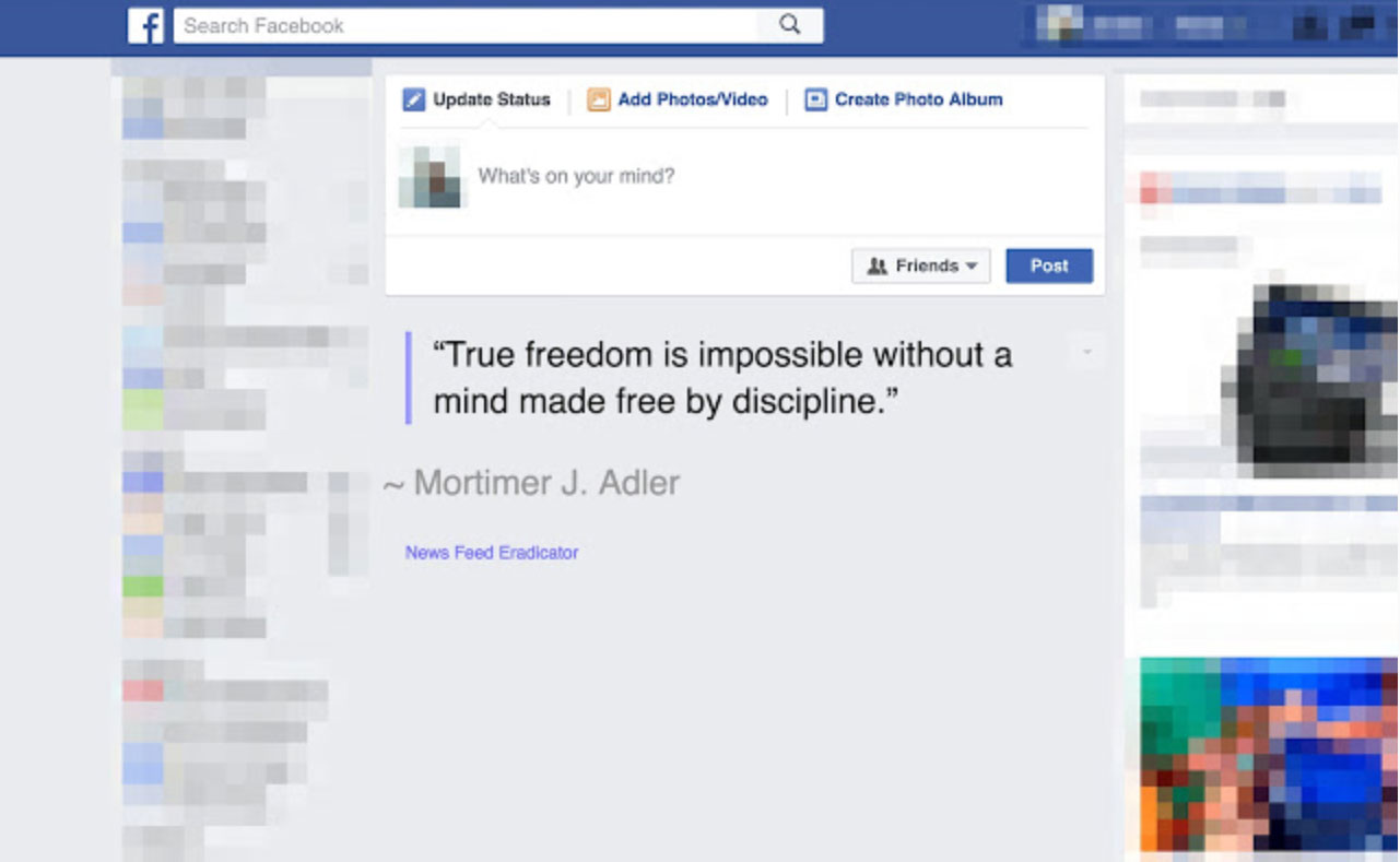 Facebook NewsFeed Eradicator