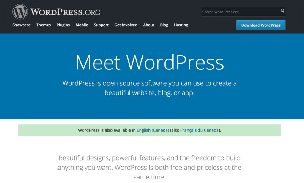 Wordpress Open Source CMS