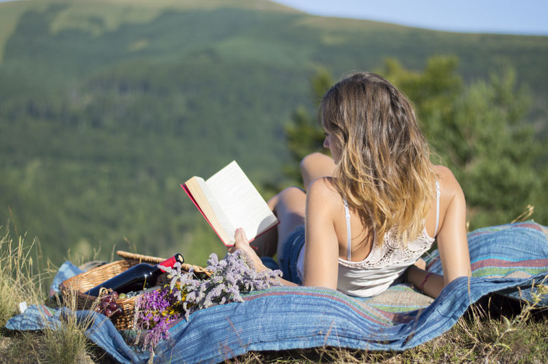 Reading On A Mountain