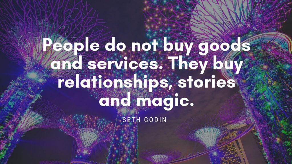 Seth Godin Storytelling Magic Quote