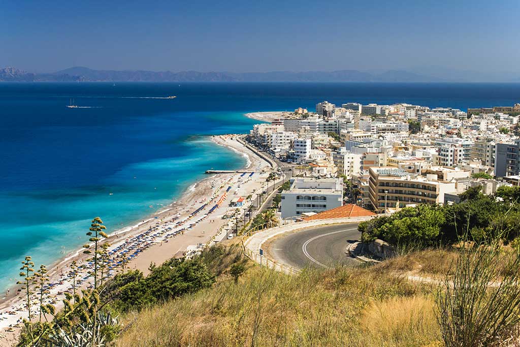 Island of Rhodes in Greece