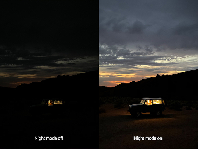 iPhone 11 Night Mode