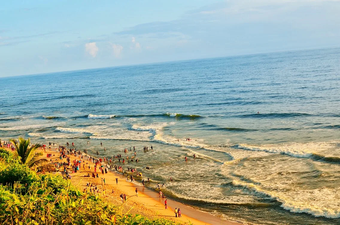 Varkala Beach and cliffs in Kerala